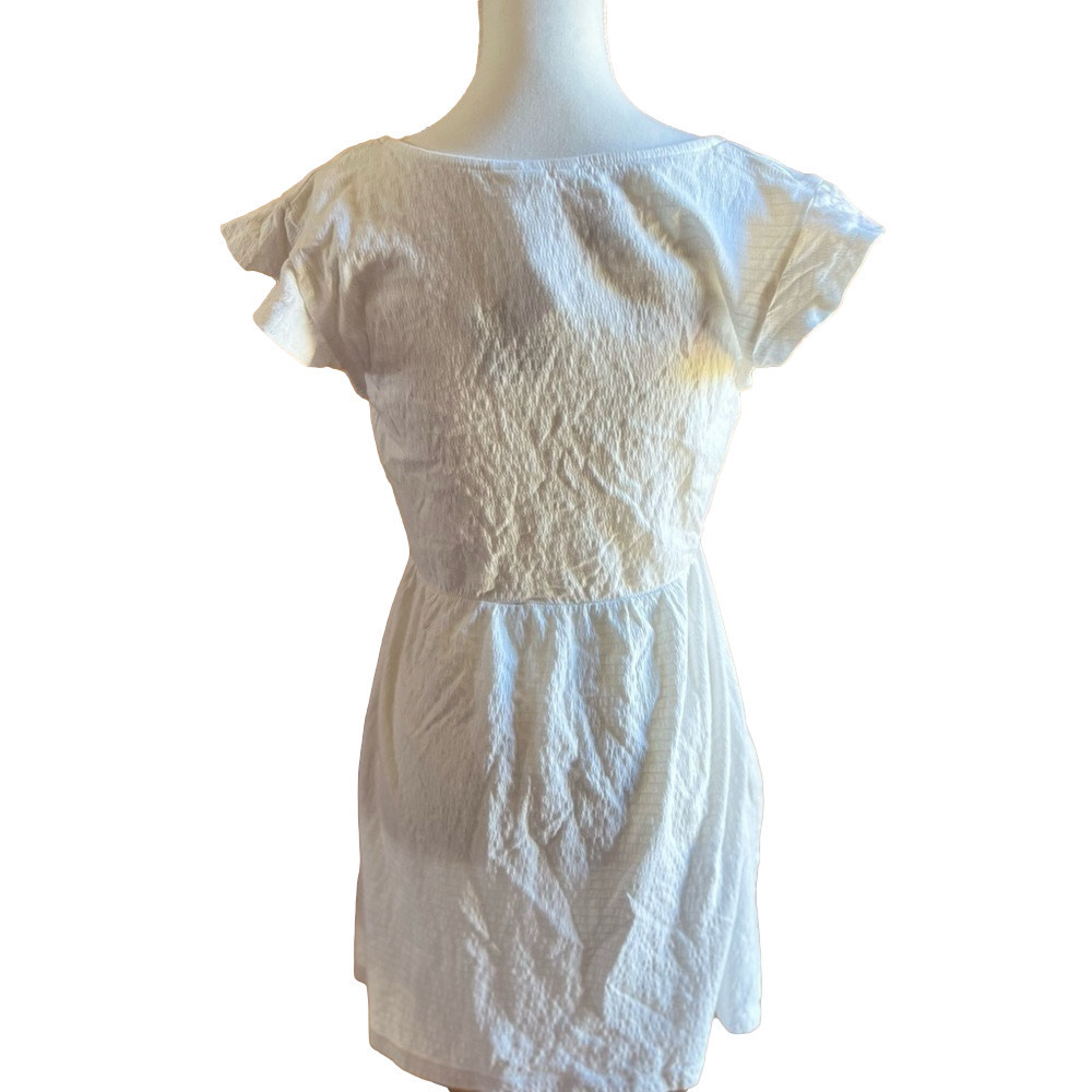 Roxy Born in Paradise dress.  white cotton mini dress size medium - Picture 3 of 5